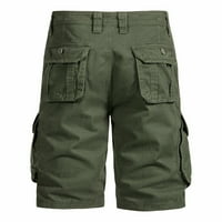 Hwmodou muške teretne hlače od pune boje plus veličina sa džepovima dugmadi za crtanje proljeće ljetne hlače za muškarce za muškarce