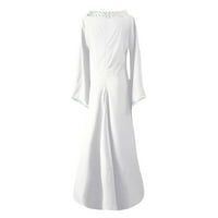Ležerna haljina za žene dugih rukava V-izrez dress dress duljina 2xl