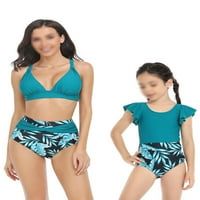 Voguele Majka i kćer plivajući bikini set dva porodica podudarajuća kupaći kostimi bez rukava bez rukava