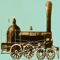 19. stoljeća lokomotivni poster Ispis izvora nauke