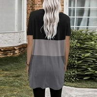 Feterrnal Fashion Weens spajanje oko vrata duge verzije Ležerne kratke rukave Top Maxi haljine za žene