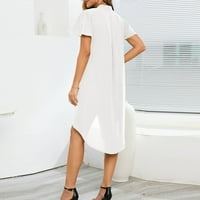 Ženske haljine Ljetne ženske haljine sunce haljina duboka v-izrez bodysuit lagan bijeli l