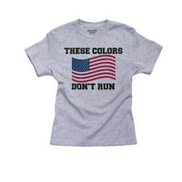 Ove boje ne trče - američka zastava - pamučna majica pamučne mladeže