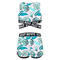 Dječji djevojke kupaći kupaći kostim Havajski print TOP Shorts Outfit