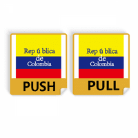 Nacionalna zastava Kolumbija English Country Push Pull Vrata Sign Vinil naljepnice