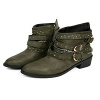 Lunceo Winter Boots za žene bočni patentni zatvarač čizme casual borbene čizme Neklizajuće cipele Party