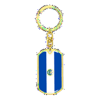 El Salvador zastava zaslovna okretna tipka za pse od nehrđajućeg čelika ili 18K zlato