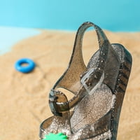 Simplmasygeni Baby Girls Cipele Modne crne sandale Mekane jedine klike za čišćenje Todler Voće Jelly