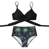 Loyisvidion Ženski čišćenje ženskog kupaćih kostima Ženski bikini set kupaći kostim dva štamparija za