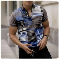 CLlios polo majice muškarci slim fit kratki rukav na vrhu blok ljetni modni modni modni majica za majice