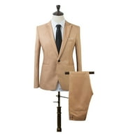 WAVSUF modni muškarci postavljaju odjeću za hladne ponude tri odijela Khaki vrhovi i hlače Postavljene veličine L