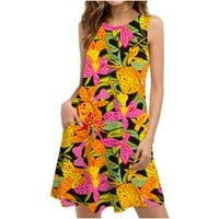 Ljetne haljine za žene Ljetne haljine za žene plaža cvjetna marišta suželje za cvjetni džepovi Boho