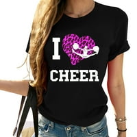 Cheerleader Cheer Girl I Cheer Leopard Cheer Pomiče majicu