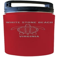 Bijela kamena plaža Virginia Suvenir Oz ugravirani crveni izolirani dvostruki zidni nehrđajući čelik
