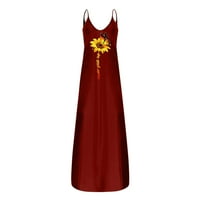 Yotyukeb ženske haljine ispis maxi haljina za maxi haljina ležerna haljina
