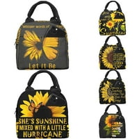 Suncokret leptir ohrabrujući poslovnicu Print Personalizirani torbica za ručak torbe za ručak za djecu