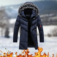 Wofedyo zimski kaputi za muškarce muške jeseni i čvrste jakne s dugim rukavima s kapuljačom plišana
