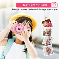 Cyber ​​ponedjeljak, dječji selfie kamera, božićni rođendanski pokloni za dječake starosti 3- sa 32GB SD karticom-ružičastom