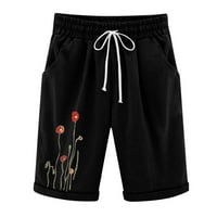 LisingTool bicikličke kratke hlače Žene cvjetni print ljeti Visoki stručni otisci Pamučne hlače plus