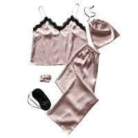 Ženske pidžame postavlja noćnu odjeću za spavanje svilene rublje PJ salon ružičaste veličine m