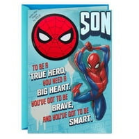Marvel Spider-Man True Hero Rođendanska kartica za sina sa magnetom