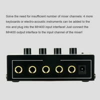 Ultra nisko-šum 4-kanalni mikser za pod-miješanje, 4-stereo mini audio mikser, idealan za male klubove ili šipke. Kao mikrofoni, gitare, bas, klavijature ili scenski mikser