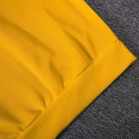 Ketyyh-Chn žene dugih rukava Sweatshir meka pamučna jakna Sportska odjeća Žuta, m