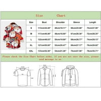 Yueulianxi Božićne majice Muškarci Ležerne prilike dugih rukava Jesen zimske Božić 3D tiskane majice Modne top bluze za Božić