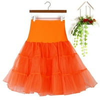 Hanas modne čarape Ženske visokokvalitetne visoke struka nagnuta kratka suknja za odrasle Tutu plesačka suknja narančasta m