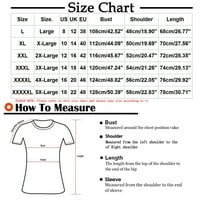 Trendy Clearance Žene Ljetni osnovni vrhovi Casual Lable Fit Gradient Print Crewneck majice Kratki rukav