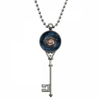 Whirlpool nebula nebula čestice uzorci privjesak vintage ogrlica srebrni ključ nakit