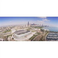Panoramske slike Pogled iz vazduha na stadionu vojnika Chicago Illinois USA Poster Print panoramskim