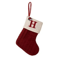 Božićni ukrasni potrošni materijal Crveni pleteni božićni čarapi Božićne privjeske sa veznim vunenim retoričkim čarapama