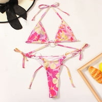 Tking Fashion Womens kupaći kostimi cvjetni ispis Bangerit kupaći kupaći kupalište bikini set Split