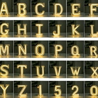 Svjetla slova svijetli slova koja stoje viseće toplo svjetlo sa wihte-om
