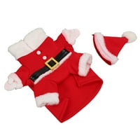 Pas Božićni kostim, sladak klasični stil ljubimca zimske odjeće za svakodnevno za štene crveno bijelo