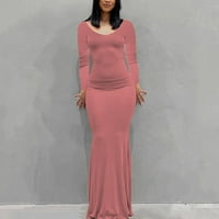 Amousa Fashion ženska duga rukavica bez rukava na otvorena na otvorenom Slim FIT Long haljina Ljetna haljina