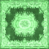 Ahgly Company Zatvoreni kvadrat Medaljon Smaragd Green Francuski prostirke, 7 'Trg