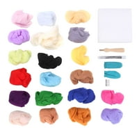 Vune Felt pribor, Felting potrošni materijal Alati Colors Igle Wool Felt Kit za izradu za izradu nakita