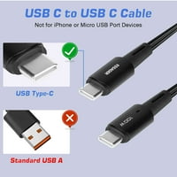 Urban USB C do USB C kabl 10ft 100W, USB 2. TIP C ZA PRIKLJUČENO KABEL Brzi naboj za Oppo K Pro, ipad