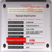 Kaishek Hard Case Shell Cover kompatibilan sa Macbook Pro S s mrežnom ekranom bez dodira Nema CD-ROM