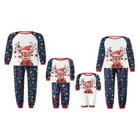 Canis Holiday Božić Family Pajamas Podešavanje Moose Xmas PJS za parove i djecu za spavanje za bebe