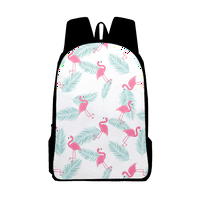 Flamingo Hawaii Style ruksak na ramena Torba za olovku, modni školski ruksak za dječake Djevojke