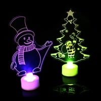 Noćna svjetla za djecu Božićna noćna svjetlost božićna tema uzorak dugotrajna plastična santa LED svjetla