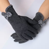 YBeauty par Ženske rukavice Plišane luk jesenske zime tople vetropojne rukavice za vjenčanje