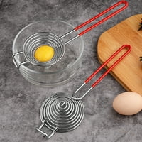 Kuhinjski alat - separator od jajeta od nehrđajućeg čelika sa dugim ručkom za pečenje i kuhanje