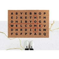 ZTTD Word Game Doormat Funny DoorMat Scrabbleble Igra Personalizirana vrata za zabave Vjenčani dom ukras
