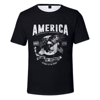 Flag TEE košulja za žene i muškarce 4. jula Dan Memorijalskog dana Outfits Casual Majica kratkih rukava Američka ponosna majica za djecu