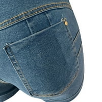 Hlače žene, ženske ljetne čipke traperice kratke hlače modne hlače u boji hlače plave 3xl
