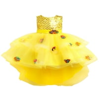 Capreze Toddler cvjetni dekor princeze haljine nazad luk-čvor bez rukava bez rukava sa ručicama